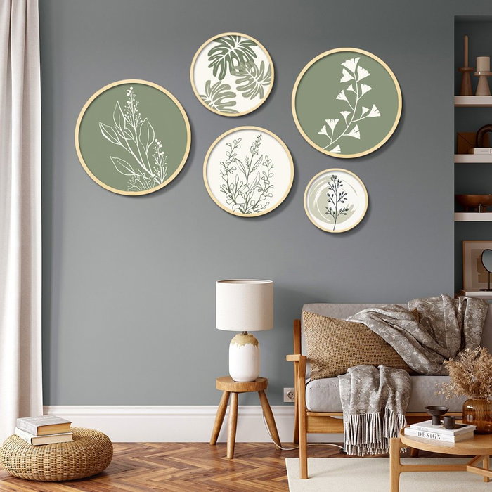 Wallity Yats-04 Conjunto de 5 Cuadros Decorativos Multicolor Wallity Yats-04 Conjunto de 5 Cuadros Decorativos Multicolor